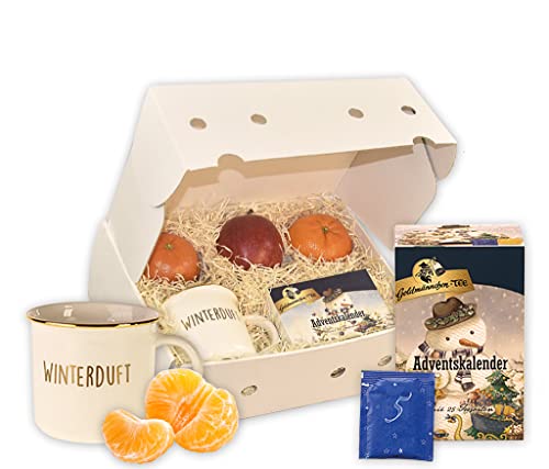 Hansen Obst | Weihnachtsbox "Adventskalender Tee | Weihnachten frisches Obst | "Die Moderne" von Hansen Obst