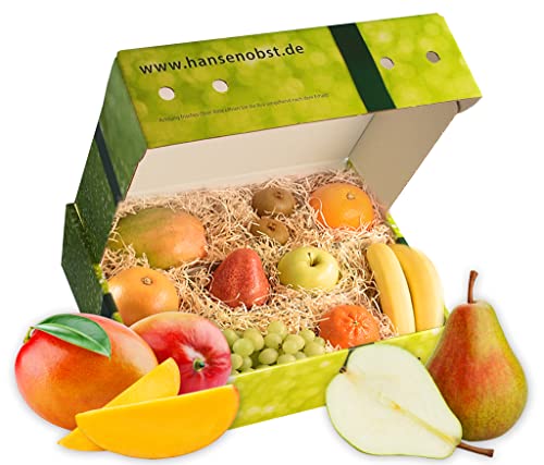 Hansen Obst - Geschenkbox - fruchtige Obst-Box - “Alles Gute” - Präsentkorb - Obst-Geschenkset - gefüllte Obstkiste - Obstbox mit frischem Obst von Hansen Obst