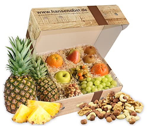 Hansen Obst - Geschenkbox - fruchtige Obst-Box - “Balance-Snack” - Präsentkorb - Obst-Geschenkset - gefüllte Obstkiste - Obstbox mit frischem Obst von Hansen Obst
