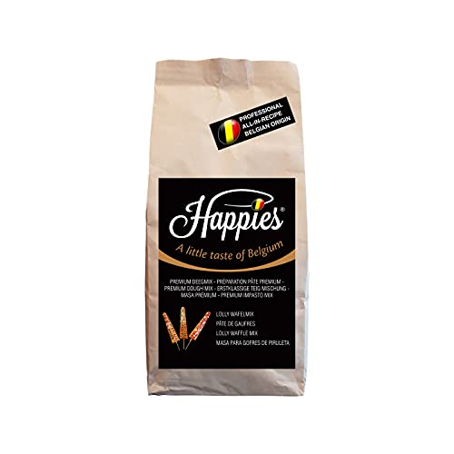 Happies Backmischung für lecker Lollipop-Waffeln, Fertigbackmischung, Teig-Mischung für Lollipop-Waffeln, einfach durch die Zugabe von Wasser zuzubereiten | (2.5) von Happies A Little Taste of Belgium