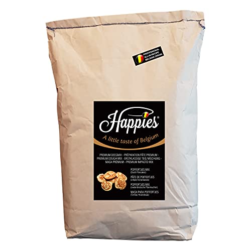 Happies Backmischung für lecker Poffertjes, Fertigbackmischung, Teig-Mischung für Poffertjes-Mischung, einfach durch die Zugabe von Wasser zuzubereiten | (10) von Happies A Little Taste of Belgium