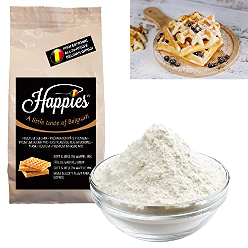 Happies Fertiger Waffelteig mit Vanillegeschmack für den professionellen Einsatz. Waffelteig für Vanillewaffeln backen Sie im Handumdrehen die leckersten Waffeln | (1) von Happies A Little Taste of Belgium