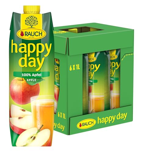 Rauch Happy Day Apfel | aus 100% Apfelsaftkonzentrat | handverlesen und köstlich erfrischend | 6x 1l Tetra Prisma von Happy Day