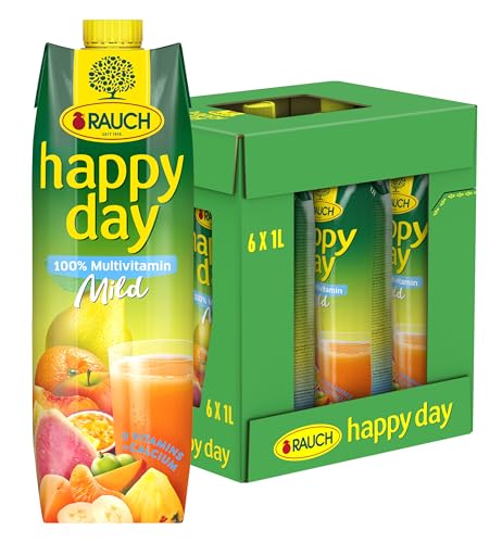 Rauch Happy Day Multivitamin mild | sanft und säurearm | mit 9 wertvollen Vitaminen und Calcium | 6x 1l Tetra Prisma von Happy Day