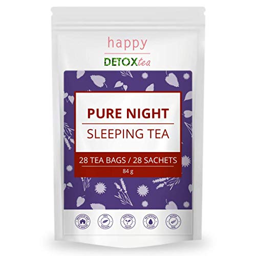 Happy Detox Tea - Pure Night - Schlaftee - 4 Wochen - 28 Teebeutel von Happy Detox Tea