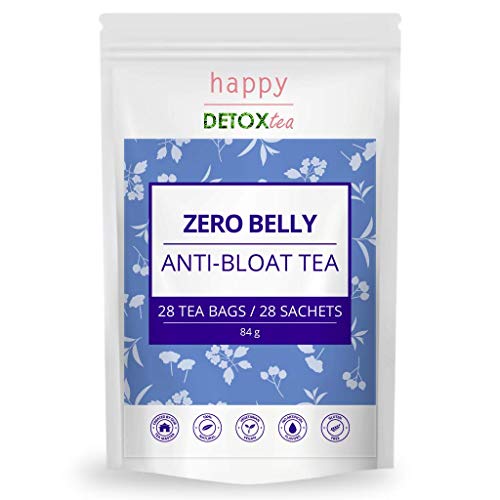 Happy Detox Tea - ZERO BELLY - ANTI-BLÄHUNGEN-TEE - 4 Wochen - 28 Teebeutel von Happy Detox Tea