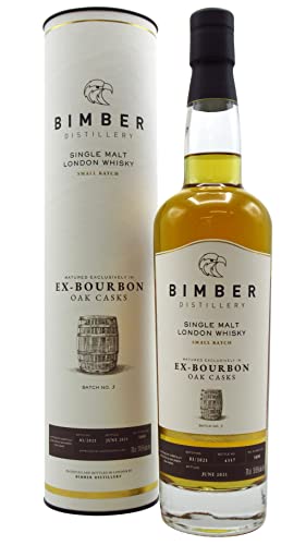 Bimber EX-BOURBON Oak Casks Single Malt London Whisky Batch No. 3 51,6% Vol. 0,7l in Geschenkbox von Hard To Find