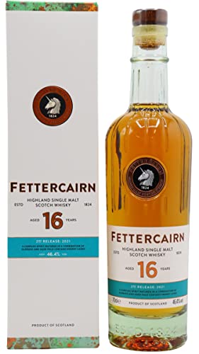 Fettercairn 16 Years Old Highland Single Malt Scotch Whisky 2nd Release 2021 46,4% Vol. 0,7l in Geschenkbox von Hard To Find