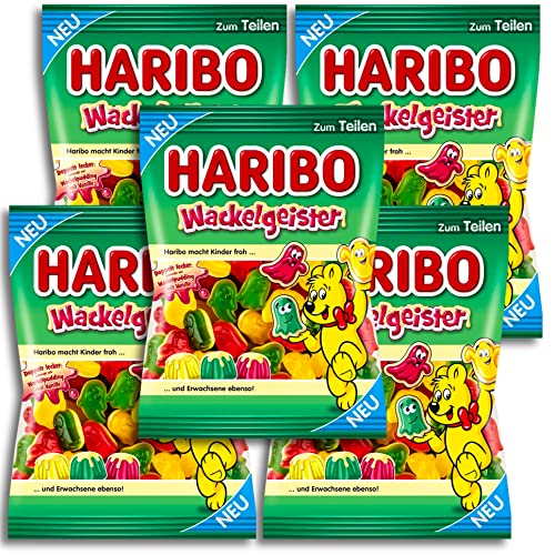 5 er Pack Haribo Wackelgeister 5 x 160g Fruchtgummi mit Schaumzucker von Haribo