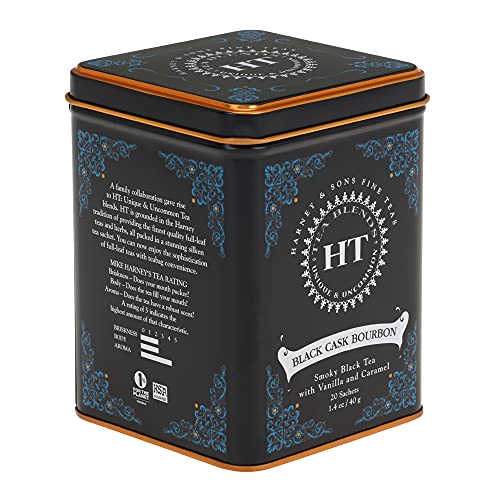 Harney & Sons Black Cask Bourbon Tea, 20 Sachets of Smoky Black Tea with Light Caramel Flavors von Harney & Sons