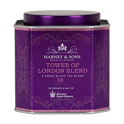 Harney & Sons London Tower Mix Klassische Tee-Mischung - Frische, wunderbar erfrischende Schwarzteemischung - 2,65 Unzen, 30 Umschläge von Harney & Sons