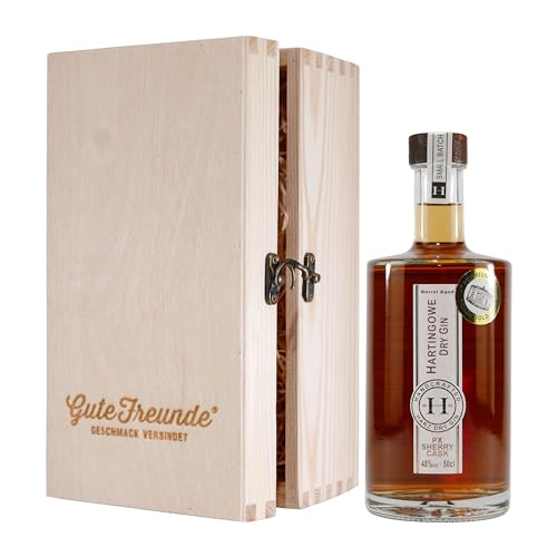 Hartingowe Dry Gin PX Sherry Cask mit Geschenk-Holzkiste von Hartingowe