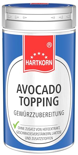 Avocado Topping Gewürz - 30g im Aluminium Gewürzstreuer von Hartkorn - wiederverschließbar und wiederbefüllbar von Hartkorn