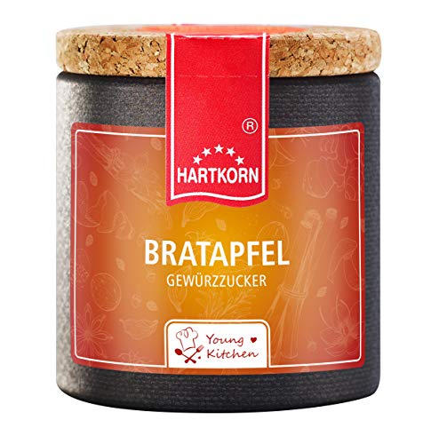 Bratapfel Gewürz - 70 g in der Young Kitchen Pappwickeldose mit Korkdeckel von Hartkorn - wiederverschließbar und wiederbefüllbar von Hartkorn