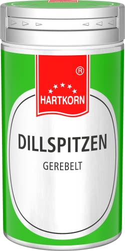 Dillspitzen, gerebelt - 11 g im Aluminium Gewürzstreuer von Hartkorn - wiederverschließbar und wiederbefüllbar von Hartkorn