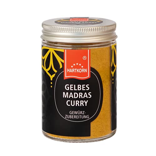 Gelbes Madras Curry - 55 g im Gourmet Glas von Hartkorn - wiederverschließbar und wiederbefüllbar von Hartkorn