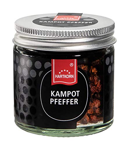 Kampot Pfeffer, rot - 30 g im Gourmet Glas von Hartkorn - wiederverschließbar und wiederbefüllbar von Hartkorn