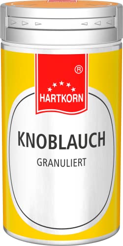 Knoblauch, granuliert - 45 g im Aluminium Gewürzstreuer von Hartkorn - wiederverschließbar und wiederbefüllbar von Hartkorn