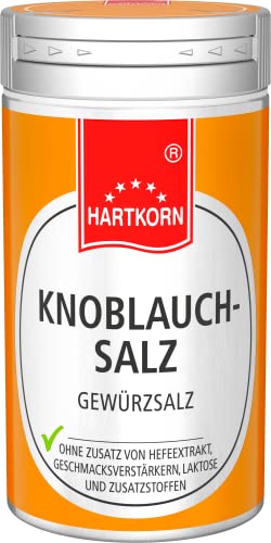 Knoblauch-Salz - 63 g im Aluminium Gewürzstreuer von Hartkorn - wiederverschließbar und wiederbefüllbar von Hartkorn