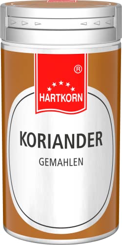 Koriander, gemahlen - 23 g im Aluminium Gewürzstreuer von Hartkorn - wiederverschließbar und wiederbefüllbar von Hartkorn