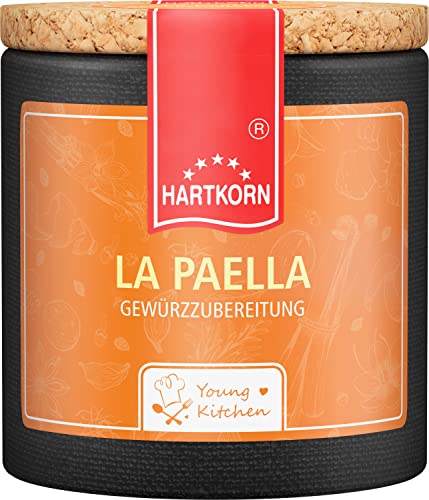 La Paella Gewürzzubereitung - 60 g in der Young Kitchen Pappwickeldose mit Korkdeckel von Hartkorn - wiederverschließbar und wiederbefüllbar von Hartkorn