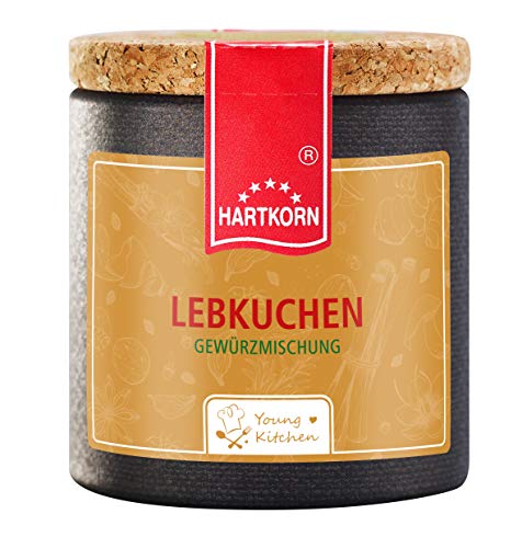 Lebkuchen - 35 g in der Young Kitchen Pappwickeldose mit Korkdeckel von Hartkorn - wiederverschließbar und wiederbefüllbar von Hartkorn