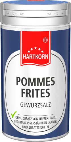 Pommes Frites Gewürzsalz - 50 g im Aluminium Gewürzstreuer von Hartkorn - wiederverschließbar und wiederbefüllbar von Hartkorn