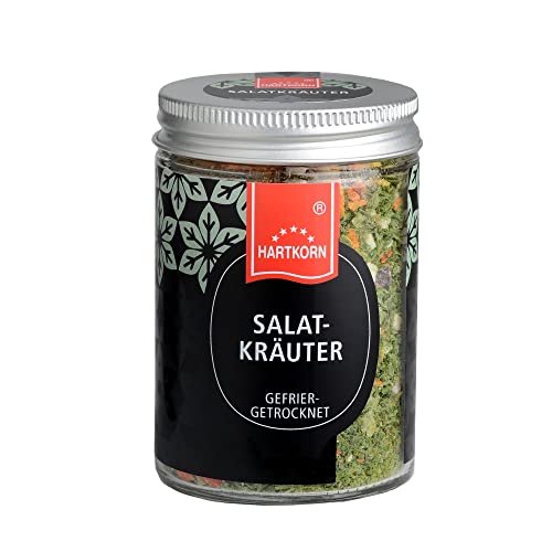 Salatkräuter, gefriergetrocknet - 8 g im Gourmet Glas von Hartkorn - wiederverschließbar und wiederbefüllbar von Hartkorn