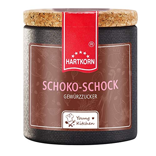 Schoko Schock - 50 g in der Young Kitchen Pappwickeldose mit Korkdeckel von Hartkorn - wiederverschließbar und wiederbefüllbar von Hartkorn