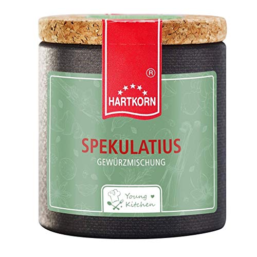 Spekulatius - 35 g in der Young Kitchen Pappwickeldose mit Korkdeckel von Hartkorn - wiederverschließbar und wiederbefüllbar von Hartkorn