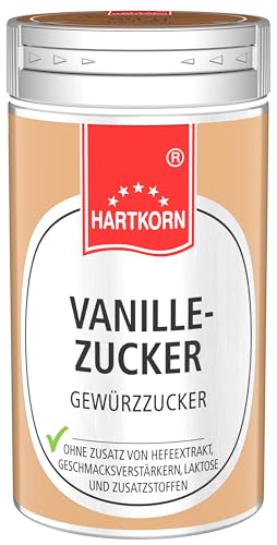 Vanille Zucker - 50g im Aluminium Gewürzstreuer von Hartkorn - wiederverschließbar und wiederbefüllbar von Hartkorn