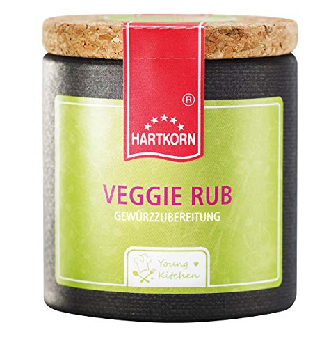 Veggie Rub - 32 g in der Young Kitchen Pappwickeldose mit Korkdeckel von Hartkorn - wiederverschließbar und wiederbefüllbar von Hartkorn