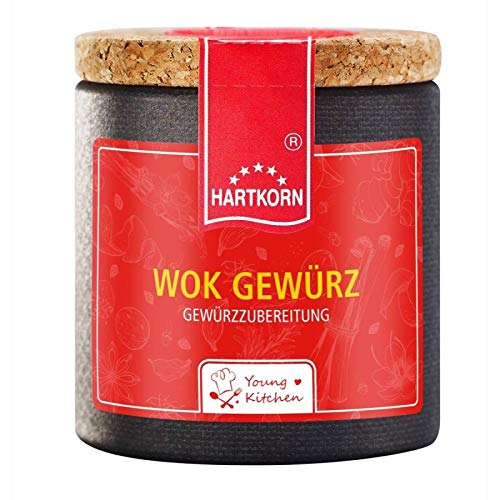 Wok Gewürz - 55 g in der Young Kitchen Pappwickeldose mit Korkdeckel von Hartkorn - wiederverschließbar und wiederbefüllbar von Hartkorn