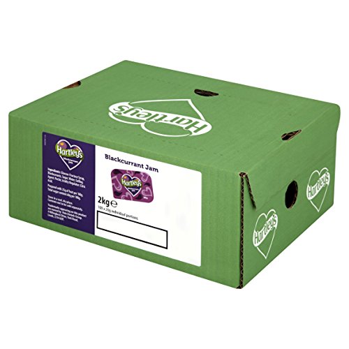 Hartleys Blackcurrant Jam Portions - Pack Size = 1x100x20g von Hartleys