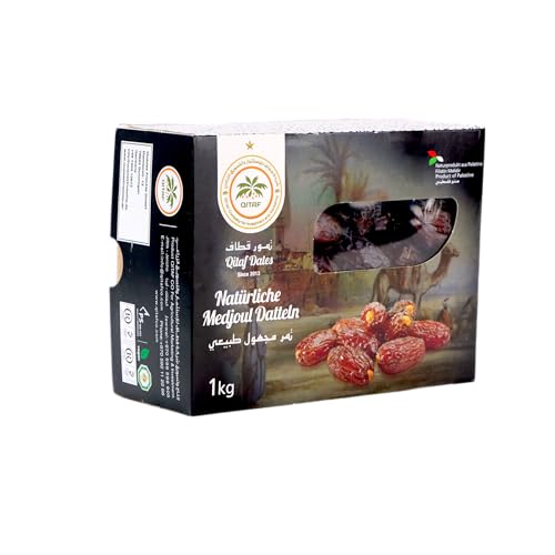 Medjool Premium Large Datteln 1KG aus Palästina | Medjoul Königsdatteln für Genuss und Energie | Natürlich getrocknet & Naturbelassen | Vegetarisch & Vegan | Reich an Fruchtfleisch | Mit Stein | 2024 von Harvessa