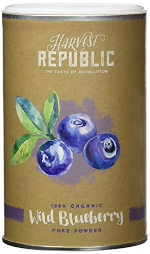 Harvest Republic BIO Fruchtpulver | 100% Organic Wild Blueberry Pure Powder, 125 g, gefriergetrocknetes Wildheidelbeerenpulver von Harvest Republic