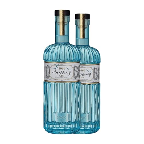 Gin Haswell & Hastings 1066 London Distilled Dry Gin 70 cl (Karton mit 2 Flaschen von 70 cl) von Haswell & Hastings Gin