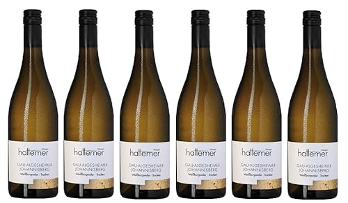 6x 0,75l - 2023er - Hattemer - Gau-Algesheimer Johannisberg - Weißburgunder - Qualitätswein Rheinhessen - Deutschland - Weißwein trocken von Hattemer