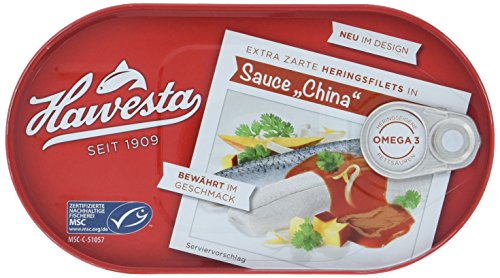 Hawesta Heringsfilet in China-Sauce, 10er Pack (10 x 200 g Dose) von Hawesta