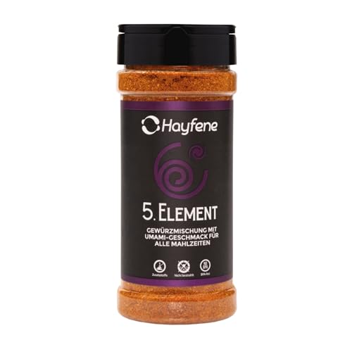 Hayfene 5. Element Gewürzmischung - Ideal für Fleisch, Fisch, Gemüse und mehr, İdealerweise Geschenk für Männer, Im Gewürzglas, Grillzubehör, Vegan, Zusatzstofffrei, BPA-frei von Hayfene