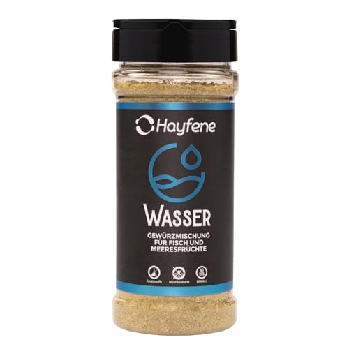 Hayfene Wasser Gewürzmischung - Ideal für Fleisch, Fisch, Gemüse und mehr, Idealerweise Geschenk für Männer, Im Gewürzglas, Grillzubehör, Vegan, Zusatzstofffrei, BPA-frei von Hayfene