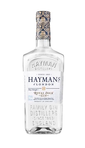 Hayman's Royal Dock Gin 57% Vol.| Navy Strength Gin| Familienrezept| Hayman's of London| Audrucksstarke Aromen von Zitrusfrüchten und peffrigem Koriander | 700ml von Hayman's