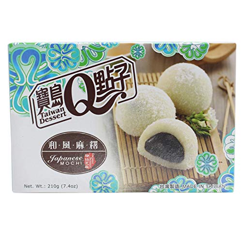 He Fong Mochi mit Sesamfüllung und Kokosflocken aussenrum 210g von TAIWAN MOCHI