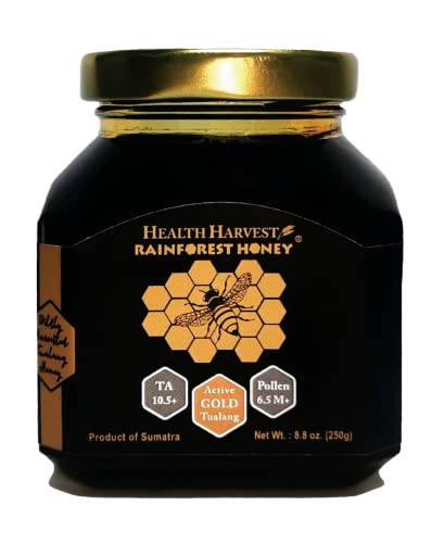 Tualang Goldhonig (bitterer Geschmack) 250g | Gesamtaktivität 10,5+ | Pollenzahl 6,5 M + | Pollen 200+ | Höchste Wahl für die adjuvante Therapie Mehrfach preisgekrönt von Health Harvest