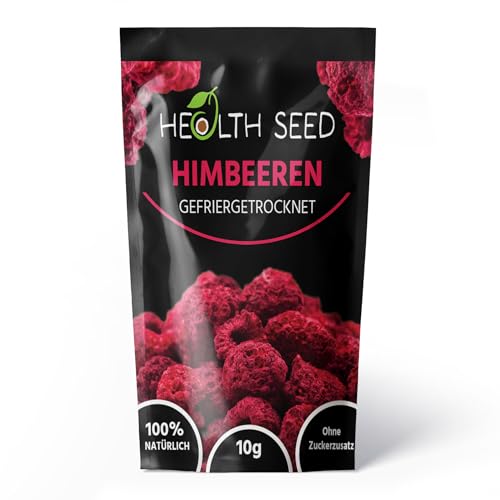 Health Seed - Gefriergetrocknete Himbeeren | 100% natürlich Himbeere | GVO-frei Glutenfrei - 10 g von Health Seed