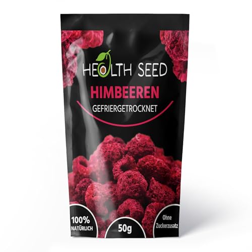 Health Seed - Gefriergetrocknete Himbeeren | 100% natürlich Himbeere | GVO-frei Glutenfrei - 50 g von Health Seed