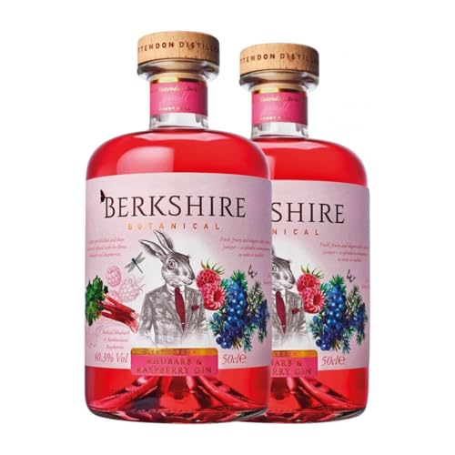 Gin Heaven Hill Berkshire Botanical Rhubarb & Raspberry Gin Medium Flasche 50 cl (Karton mit 2 Medium Flasche von 50 cl) von Heaven Hill Distilleries Inc