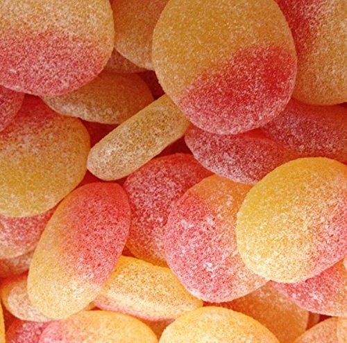 HALAL SOUR PEACH HEARTS - 120 COUNT von Heavenly Delights