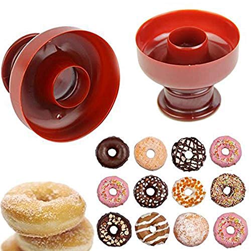 Hebudy Donut-Formen, Donut-Kuchenmacher, DIY Donut-Form, Desserts, Brot, Ausstechform, Küche, Backwerkzeug, 2 Stück von Hebudy