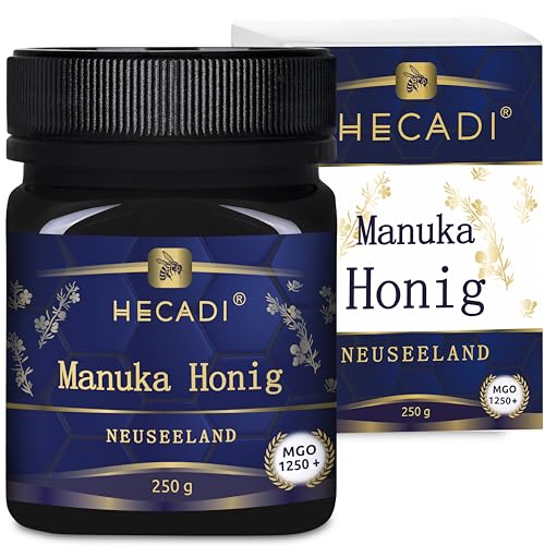 Manuka Honig MGO 1250+ Hecadi I Original aus Neuseeland I mit zertifiziertem und Garantiertem Inhalt von MGO I 250 g von Hecadi